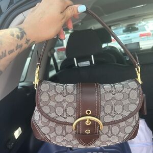 Coach soho signature jacquard shoulder bag